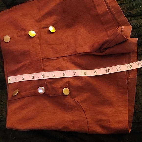 Red LG Crimson Sailor Shorts with Buttons - Picture 4 of 8